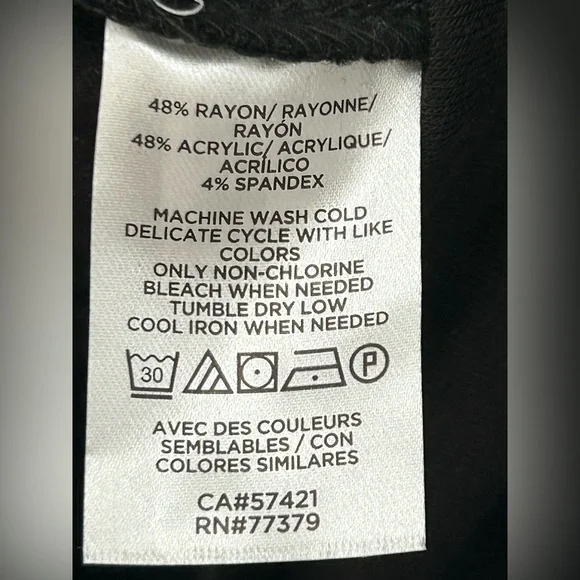 "NWT" LOFT Mock Neck Sweatshirt Pullover In Black- Women's Small - Picture 6 of 9